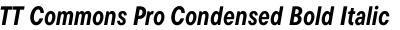 TT Commons Pro Condensed Bold Italic